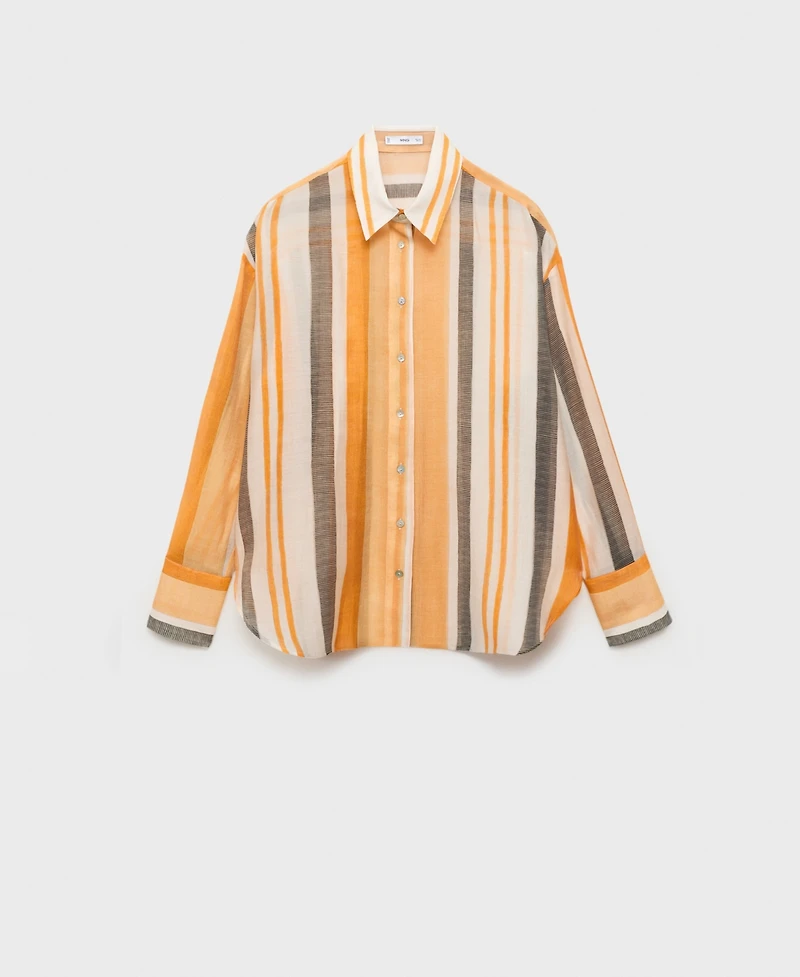 Mango Women's Striped Lyocell Shirt