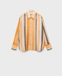 Mango Women's Striped Lyocell Shirt