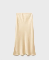 Mango Women's Midi Satin Skirt