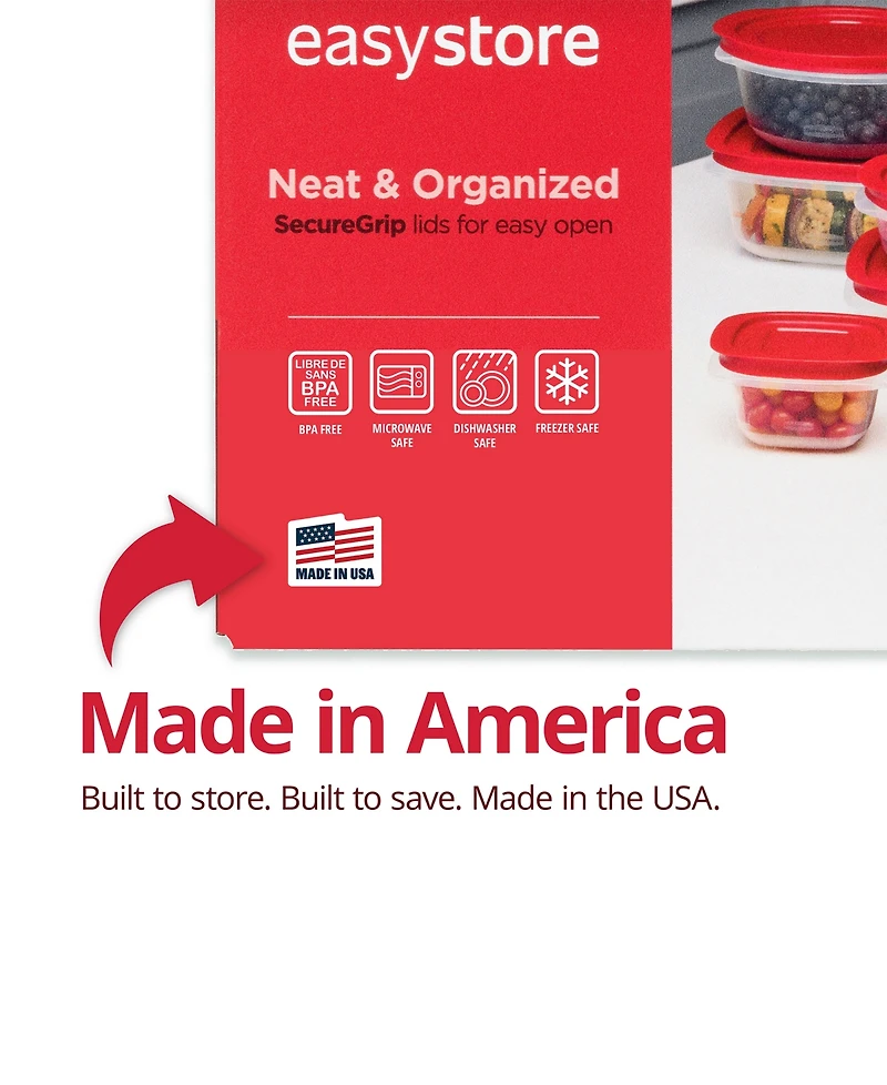 Rubbermaid EasyStore Large Food Storage Containers with Lids, 18-Pc. Set