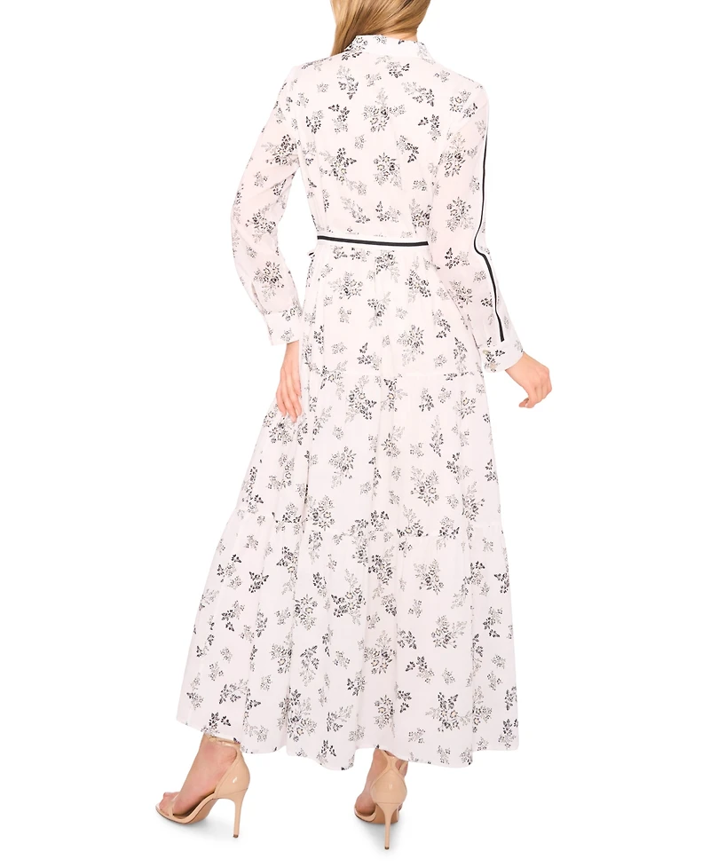 CeCe Women's Long Sleeve Shirt Dress