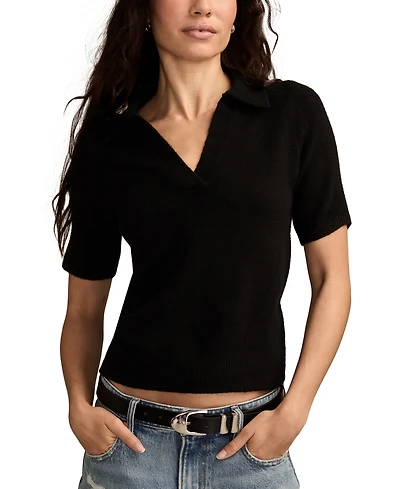 Lucky Brand Women's Cloud Soft Collared Sweater T-Shirt