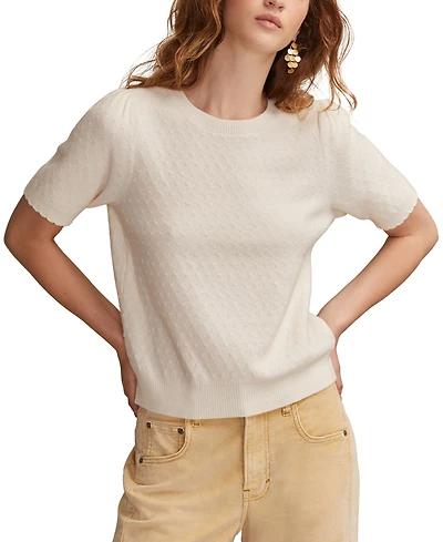 Lucky Brand Women's Cloud Soft Puff Sleeve Sweater T-shirt