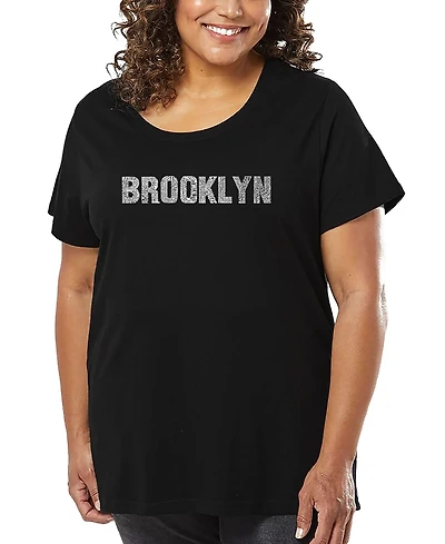 La Pop Art Plus Brooklyn Neighborhoods Word T-Shirt