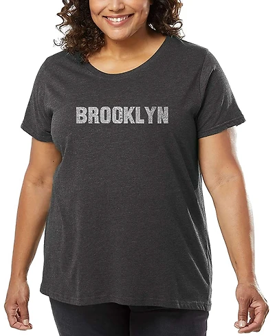 La Pop Art Plus Brooklyn Neighborhoods Word T-Shirt