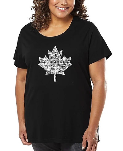 La Pop Art Plus Canadian National Anthem Word T-Shirt