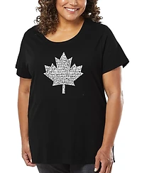 La Pop Art Plus Canadian National Anthem Word T-Shirt