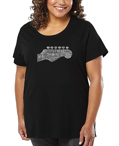 La Pop Art Plus Guitar Head Word T-Shirt