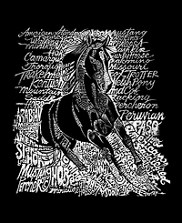 La Pop Art Plus Popular Horse Breeds Word T-Shirt