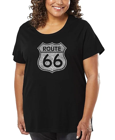 La Pop Art Plus Cities Along The Legendary Route 66 Word T-Shirt