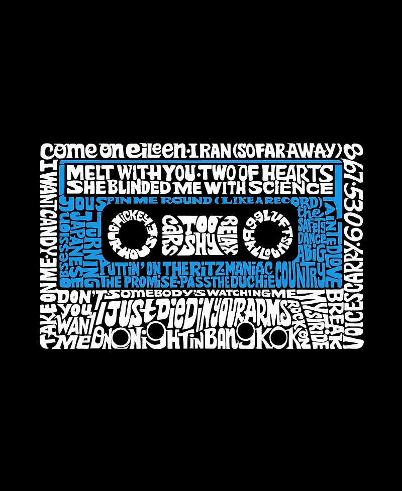 La Pop Art Plus 80's One Hit Wonders Word T-shirt