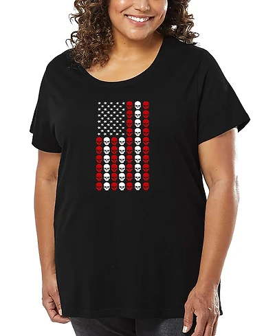 La Pop Art Plus Skull Flag T-Shirt