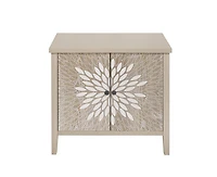 Casainc 2-Door Carved Storage Cabinet with Adjustable shelf