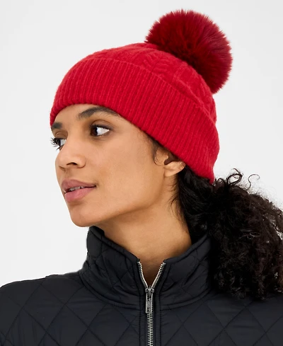 Style & Co Solid Cable Knit Beanie, Macy's Exclusive