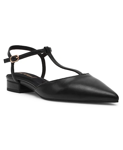 Anne Klein Women's Emily T-Strap Slingback Flats