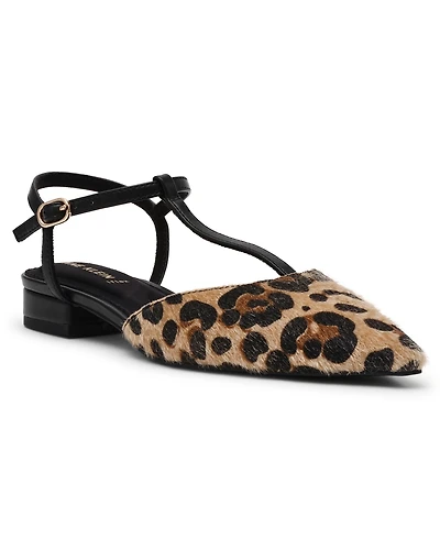 Anne Klein Women's Emily T-Strap Pointed Toe Flats