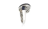 Suzy Levian New York Suzy Levian Sterling Silver & Created White Sapphire Pave Zig Zag Ring