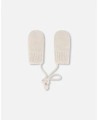 Deux par Baby Unisex Infant Knit Mittens Off-White 