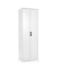 Gymax 70'' Storage Cabinet Freestanding Pantry Cabinet w/2 Doors & 5 Shelves