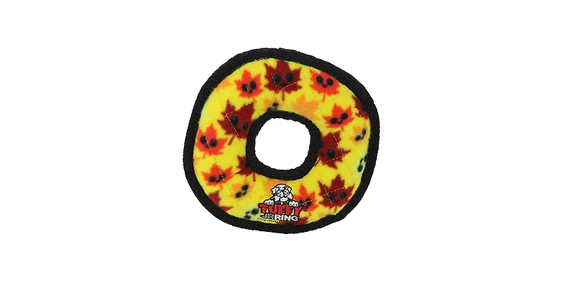 Tuffy Holiday Jr Ring Leaves, Dog Toy