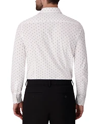 Victor Emmanuel Men's Geometric Print Cotton Knit Dress Shirt