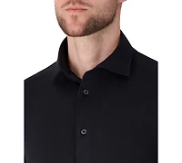 Victor Emmanuel Men's Mitered Cuffs Dress Shirt