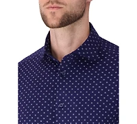 Victor Emmanuel Men's Geometric Print Dress Shirt