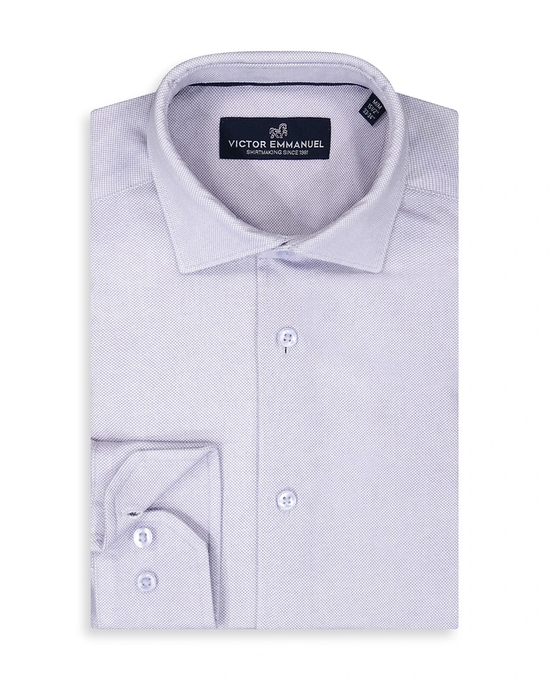Victor Emmanuel Men's Pin Dot Print Dress Shirt