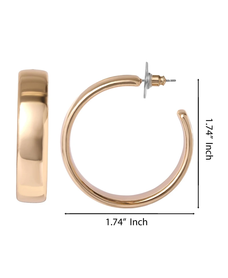 Jessica Simpson Textured Half Hoop Earrings