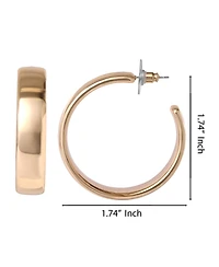 Jessica Simpson Textured Half Hoop Earrings