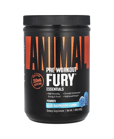 Animal Fury Essentials Pre Workout Blue Raspberry