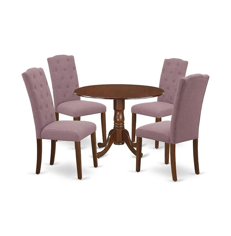 East West Furniture Dining Room Set Mahogany