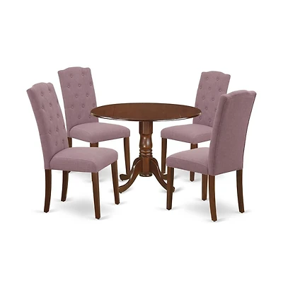East West Furniture Dining Room Set Mahogany