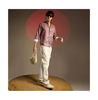 Campus Sutra Men's Tartan Plaid Shirt