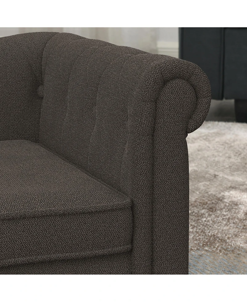 Aostirmotor Elevated Dog Sofa Bed Linen for Small Medium Dogs Dark Brown