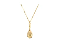 Little Sky Stone 14K Gold Plated Tennis Racket Charm Necklace