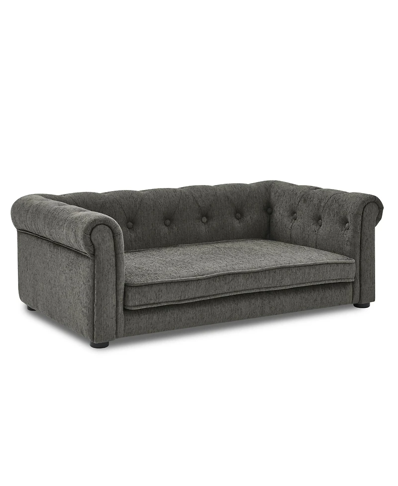 Aostirmotor Elevated Dog Sofa Bed Modern Design for Small Dogs Dark Grey