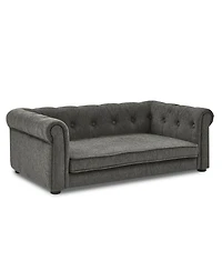 Aostirmotor Elevated Dog Sofa Bed Modern Design for Small Dogs Dark Grey