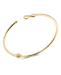 Devata Infinity Bangle Bracelet in 14K Gold, Fits Small to Medium Wrist, approx. 3.2 grams
