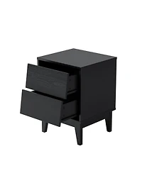 Casainc Storage Cabinet with Bevel Design End Tabloe Set of 2