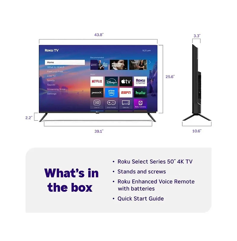 Roku 50" Class Select Series 4K Led Smart Tv - 50R4C5