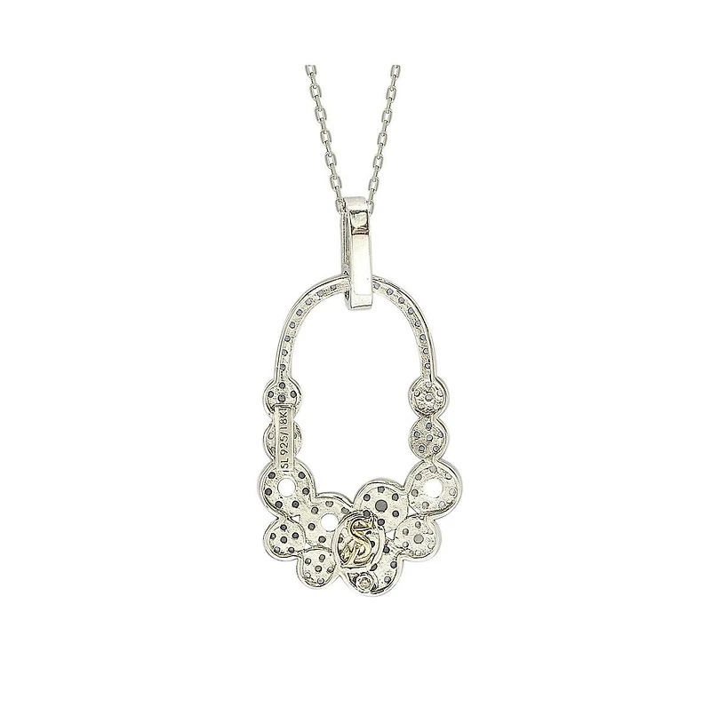 Suzy Levian New York Suzy Levian Sterling Silver Sapphire Multi-Circle Small Pendant