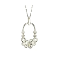 Suzy Levian New York Suzy Levian Sterling Silver Sapphire Multi-Circle Small Pendant