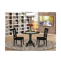 East West Furniture Dining Room Set Black