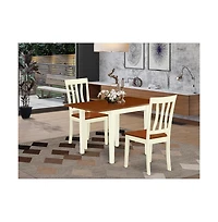 East West Furniture Dining Room Set Buttermilk & Cherry