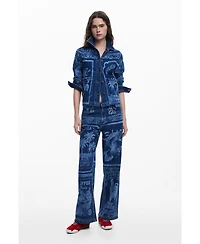 Desigual Women's Palm tree denim jacket