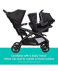 Baby Trend Sit N' Stand Double 2.0 Stroller - Madrid Black