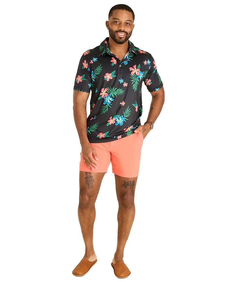 Chubbies Men's The Electric Flowers Performance Polo Shirt