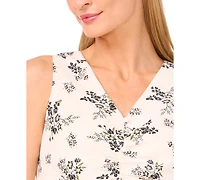CeCe Women's Shirred Button Down Top