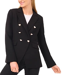 CeCe Women's Double-Breasted Button-Up Blazer